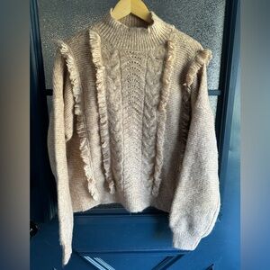 LOFT Beige Textured Sweater